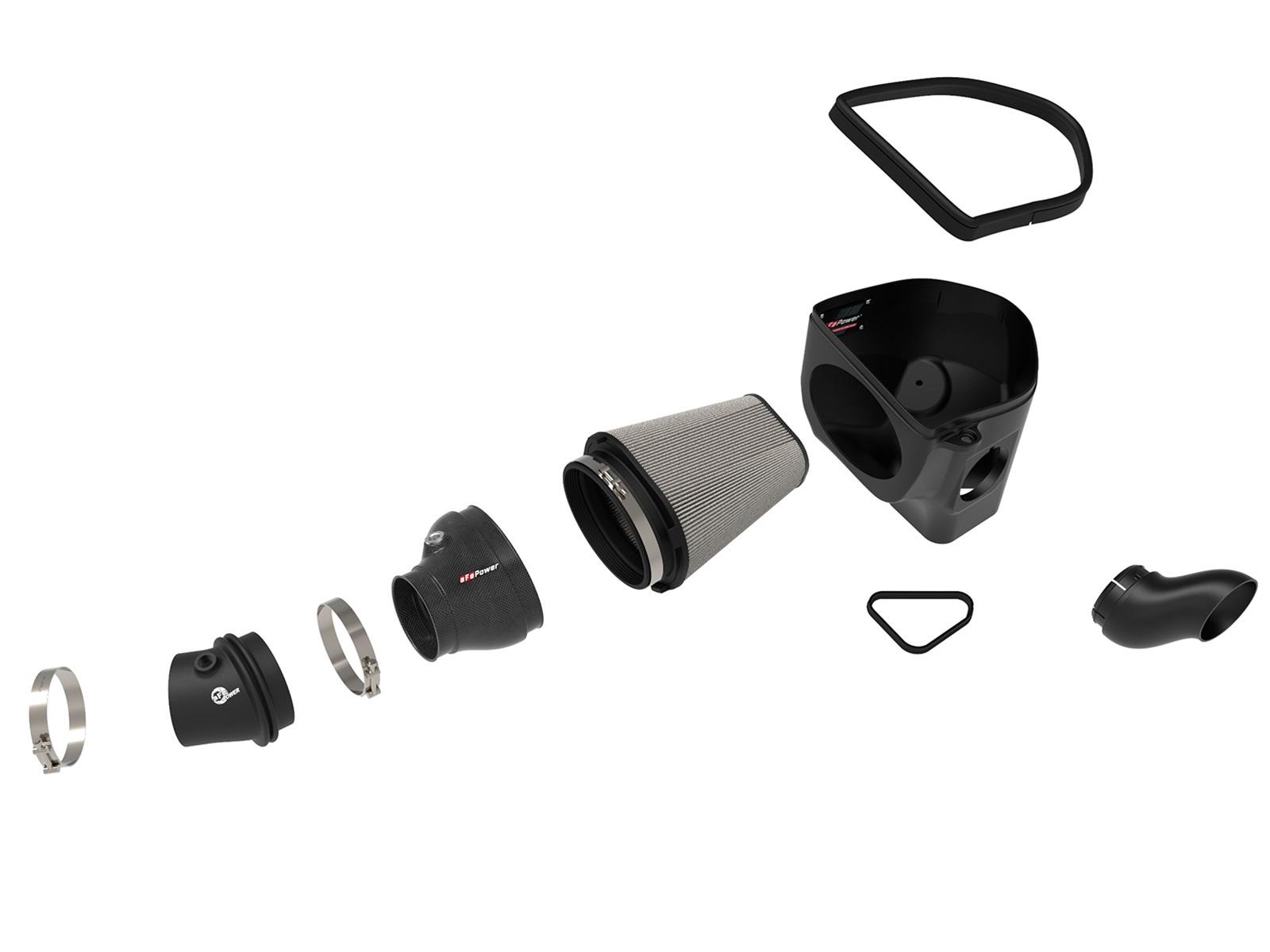 aFe Track Carbon Fiber Intake Kit 17-23 Charger, Challenger 6.2L - Click Image to Close